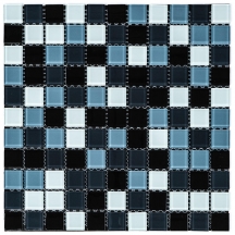 Мозаїка з декоративного скла чорно-сіра 298х298х4,5мм SW-00002369