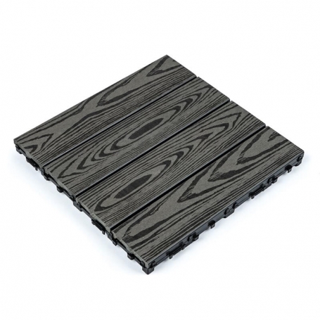 Композитная плитка ДПК антрацит 30*30CM*2СM SW-00001708