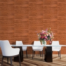 Самоклеюча 3D панель під дерево золото 700x700x7мм (082)