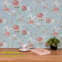 Самоклеющаяся 3D панель роза голубая 680x6680x4мм 