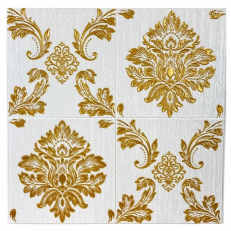 Самоклеющаяся 3D панель винтаж золотой 680x6680x4мм 
