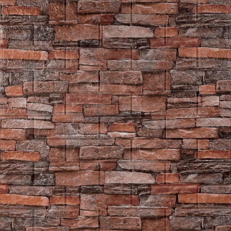 Самоклеюча 3D панель під цеглу червоний піщаник 700x770x6мм (058)
