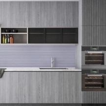 Самоклеющаяся виниловая 3D рейка Белый Графит 600×2900×3 мм SW-00002900