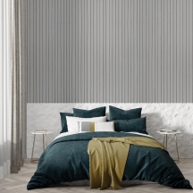 Самоклеющаяся виниловая 3D рейка Скандинавский Белый Шпон 600×2900×3 мм SW-00002904