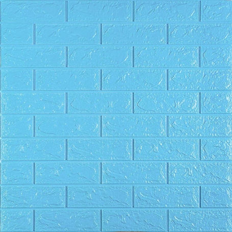 Самоклеющаяся 3D панель под голубой кирпич 700x770x5мм (005-5)