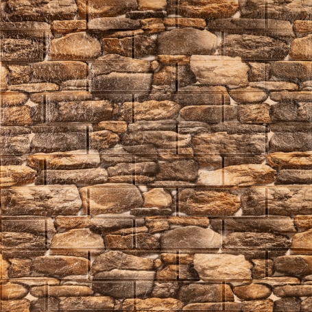 Самоклеюча 3D панель під бруківку матова 700x770x6мм (060M)