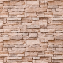 Самоклеющаяся 3D панель под кирпич бежевый песчаник новый 700x770x2мм