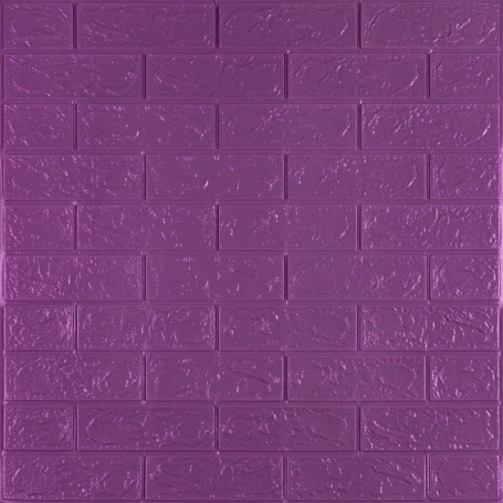 Самоклеющаяся 3D панель под фиолетовый кирпич 700x770x3мм (016-3)