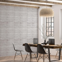 Самоклеющаяся 3D панель под бамбук белая 700x700x8мм (071)