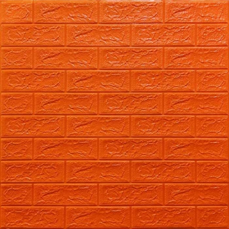 Самоклеющаяся 3D панель под оранжевый кирпич 700x770x5мм