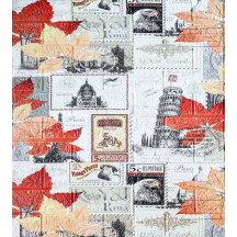 Самоклеющаяся декоративная 3D панель осенние листья 700x770x5 мм