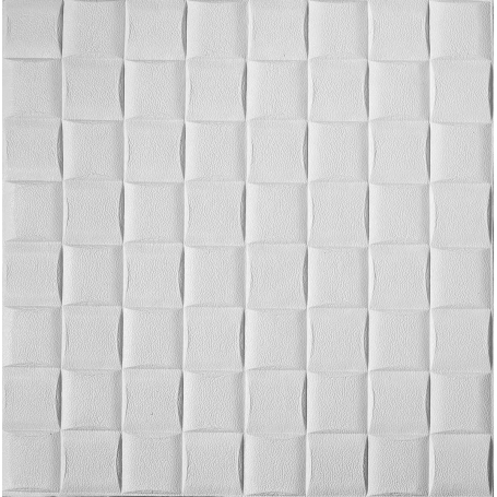 Самоклеюча декоративна 3D панель лоза біла 700x700x5 мм