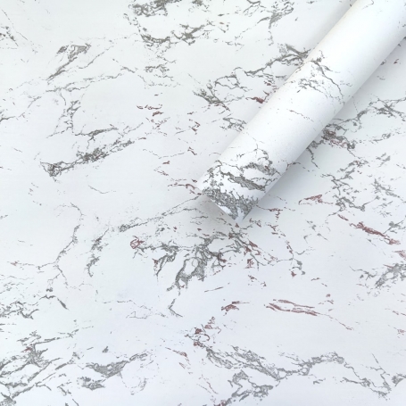Самоклеющаяся пленка серо-красный мрамор 0,45х10м (KN-M0022-1)