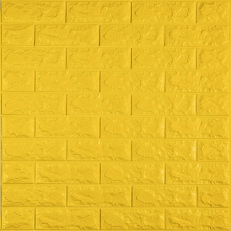 Самоклеюча 3D панель під жовту цеглу 700x770x7мм (010-7)