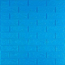 Самоклеюча 3D панель під синю цеглу 700x770x3мм (003-3)