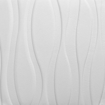 Самоклеющаяся 3D панель белая большие волны 700x700x7мм