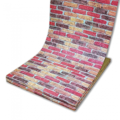 3D панель під бежево-коричневу катеринославську цеглу в рулоні 20000X700X3ММ